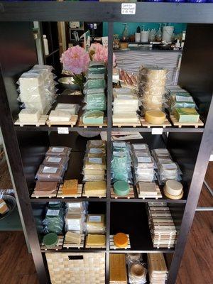 Beautiful selection of handmade bar soaps. All scented with pure essential oils and herbs.