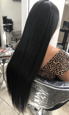 Long Straight Hair Blowdry at GS Blowdry Bar NYC Midtown, Manhattan