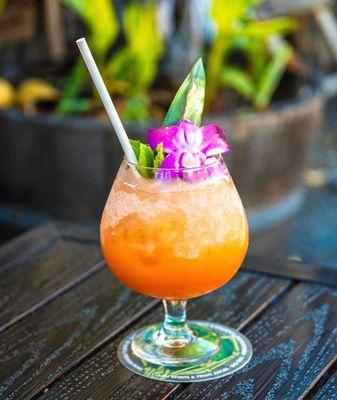 FI's take on the tiki classic Rum Barrel, featuring 4 different rums, tamarind and citrus.