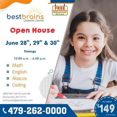 Grand Opening of Best Brains Bentonville location on June 28th,29th,30th