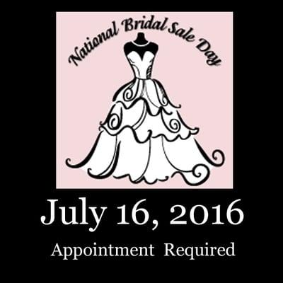 Simply Elegant Couture Bridal and Prom is participating in the 1st Annual National Bridal Sale Day July 16, 2016