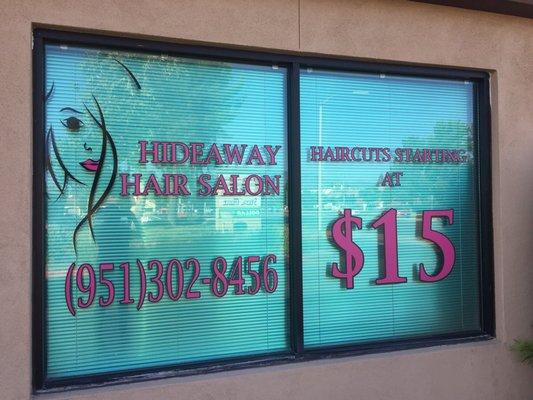 Hideaway Hair Salon has new posters