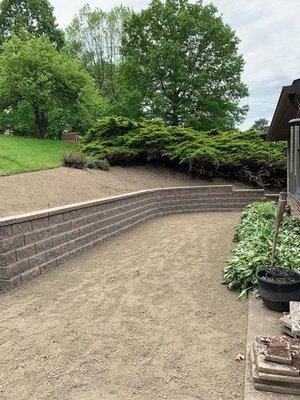 New retaining wall- problem solved!