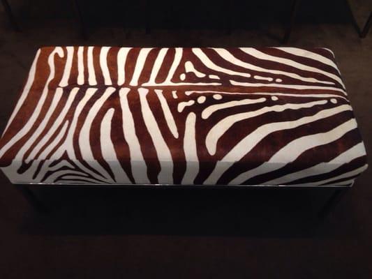 This is the zebra seat that all guys sit on while their girlfriends shop