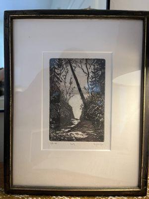 Stuart Loughbridge etching, "Gully" 28/40