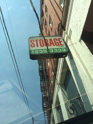 The outside signage looking up through my sunroof