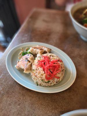 Combo C. Small Fried Rice and Gyoza