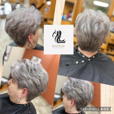 Color, haircut and style by Loan Le