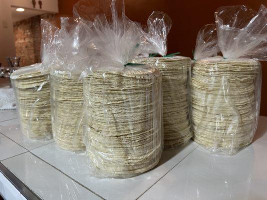 Freshly made tortillas