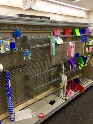 Lots of empty racks @ CVS