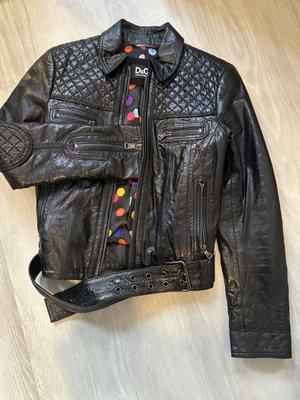 Dolce Gabana leather moto jacket