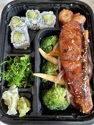 Salmon Teriyaki Bento Box Lunch