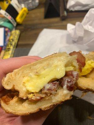 Mayo on bacon egg and cheese