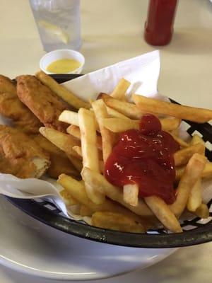 Chicken strips and fries