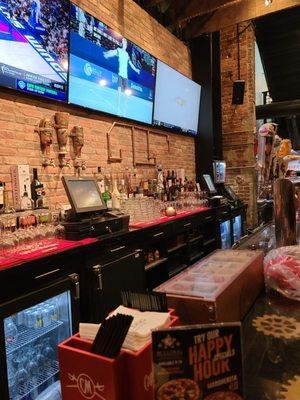 Bar area with taps