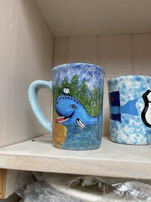 Blue whale mug