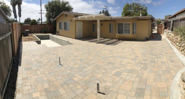 Pool vault and paver installation