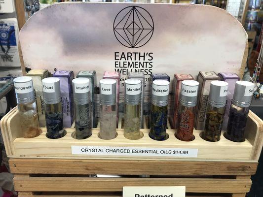 Crystal infused perfume oils