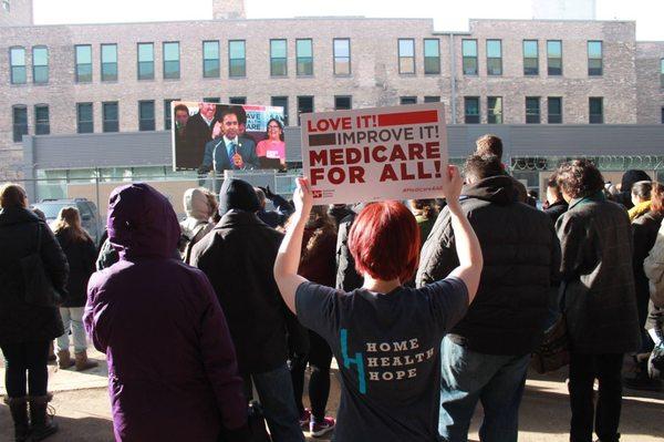 Thresholds participates in a Medicare/Medicaid rally in Chicago.