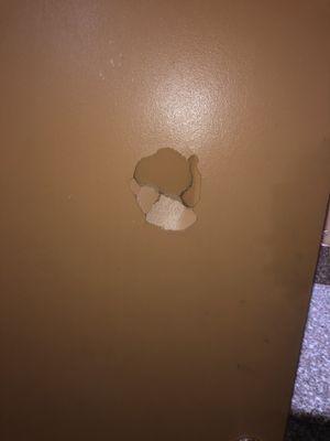 Hole on bathroom door