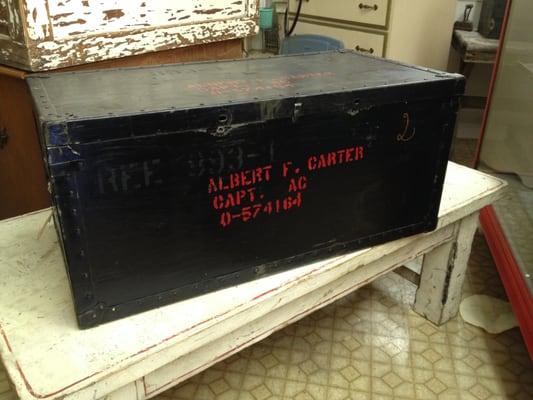 World War II-era trunk. Excellent condition. Four available, two sizes.