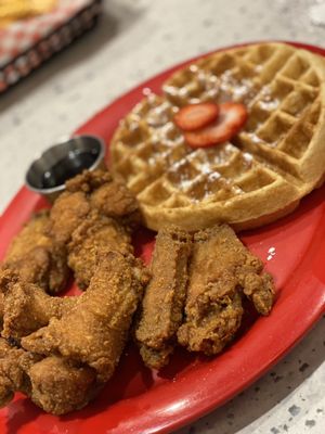 Chicken and waffles