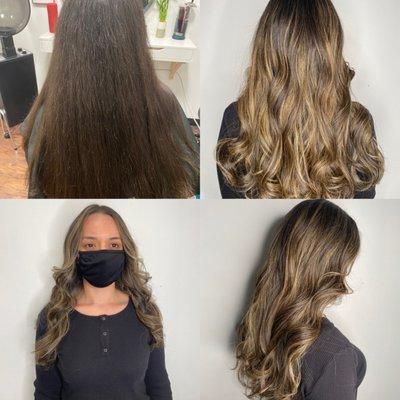 Balayage and haircut