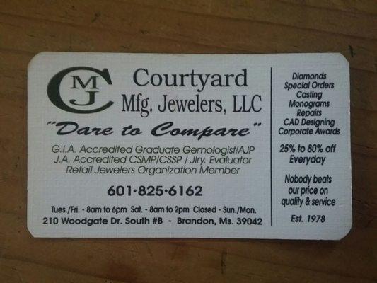 Courtyard Mfg Jewelers