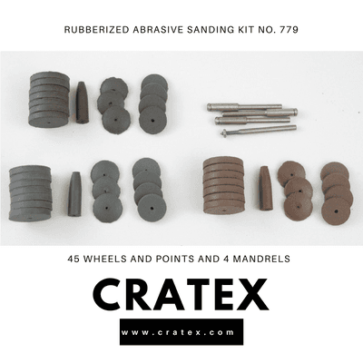 CRATEX abrasive rubber bonded sanding kit no. 779