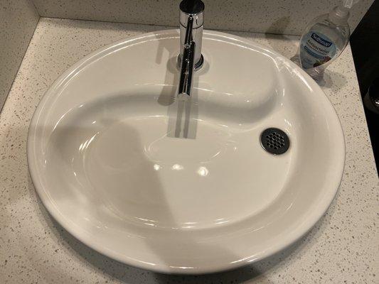 The shallow sink.