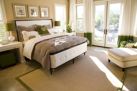 Bedroom tranquility through fabric and texture....