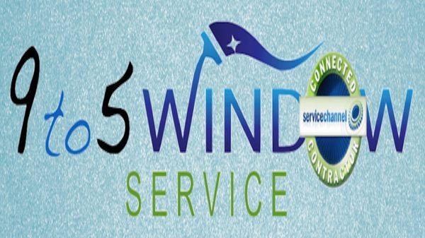 This is one of 9to5 window service logo designs.