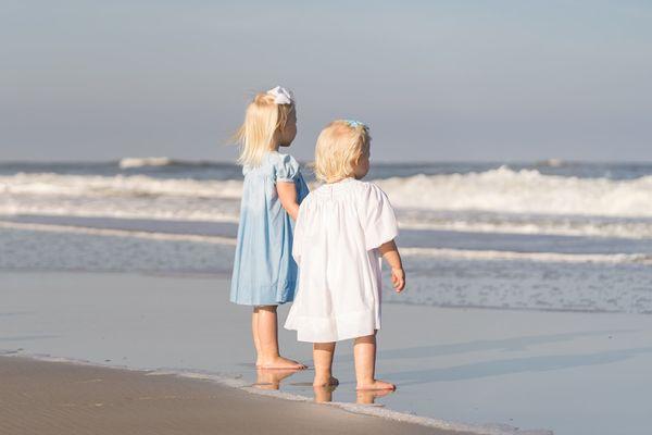 Sisters at the beach