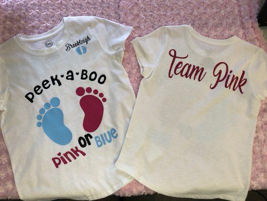 More Baby Reveal Shirts That Were Custom Ordered !!