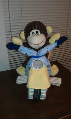 biker diaper cake