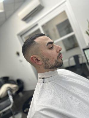 High skin fade. Haircut by curly