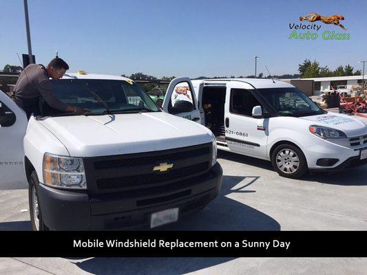 Windshield replacement on Chevy Truck