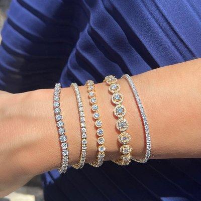 Diamond tennis bracelets