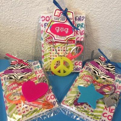 Customized party favors for one lucky girl!