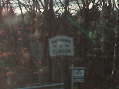 Entering Clinton sign.