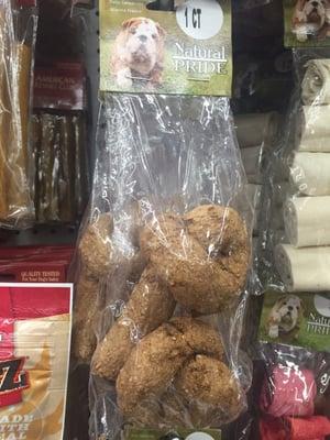 Natural Pride doggie treats, looks like doo-doo