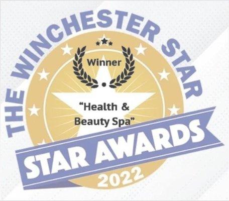 Winner of Winchester Star Awards Health and Beauty Spa 2022!