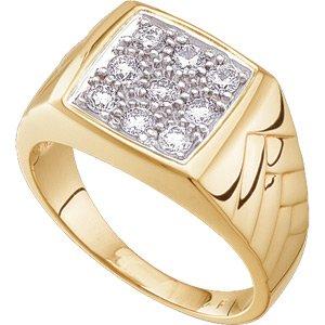 14kt Yellow Gold Men's Diamond Ring