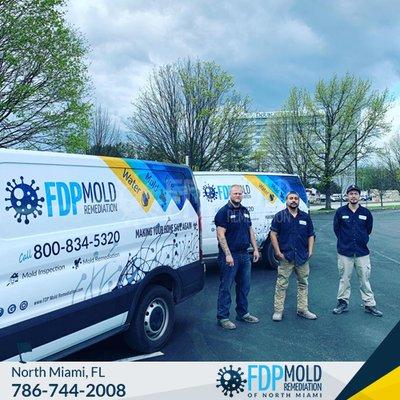 Mold remediation technicians in North Miami