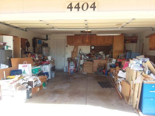 BEFORE Garage Cleaning.  Starlite Storage can help you get organized.  Call us today!