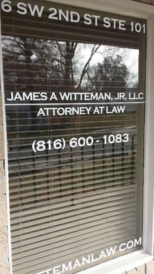 Call Jame A Witteman for your legal needs in Lee's Summit, MO