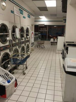 Lots of front loading washers and dryers.