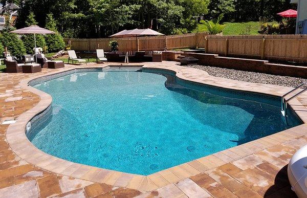 Vinyl-Lined Freeform Pool, Southampton NY