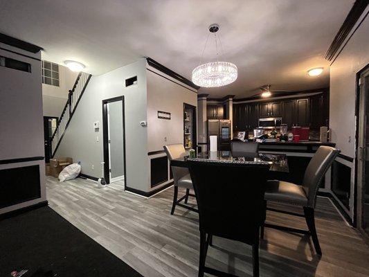 Family room/kitchen. We also did the cabinets