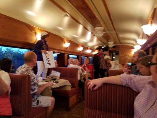 Murder Mystery dinner train  Laughed out loud--and the food was good too!